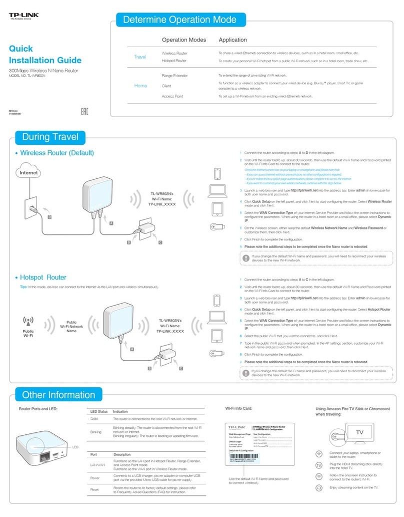 TP-Link TL-WR802N User manual
