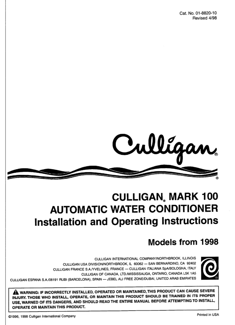 Culligan Mark 100 User manual