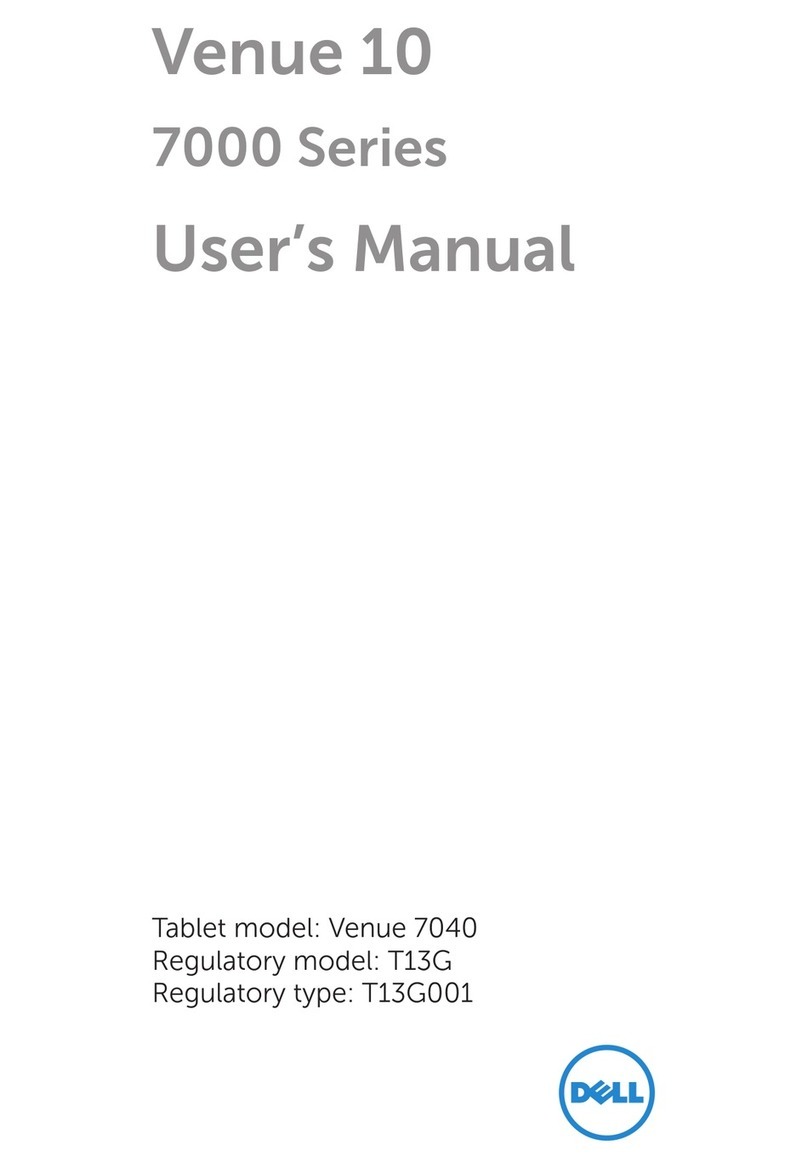 Dell Venue 10 7000 Series User manual Dell Venue 10 7000 Series User manual