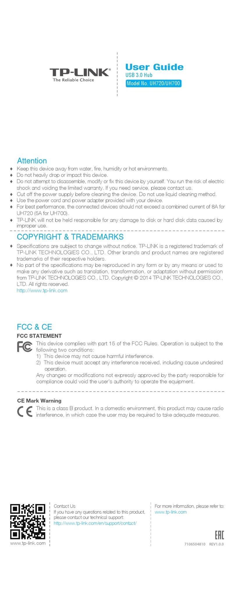 TP-Link UH720 User manual