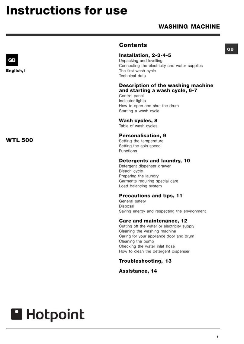 Hotpoint WTL500P User manual