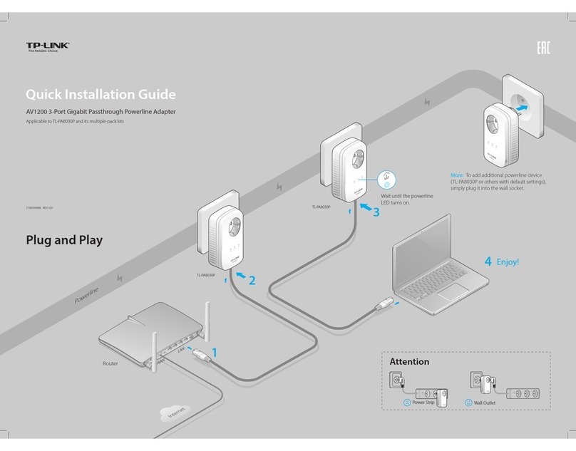 TP-Link TL-PA8030P Quick installation guide