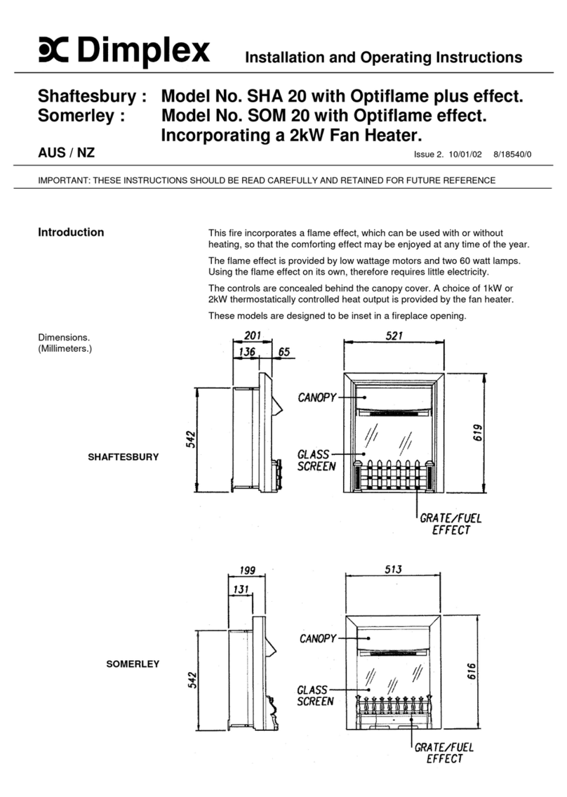 Dimplex Shaftsbury SHA20 User manual Dimplex Shaftsbury SHA20 User manual