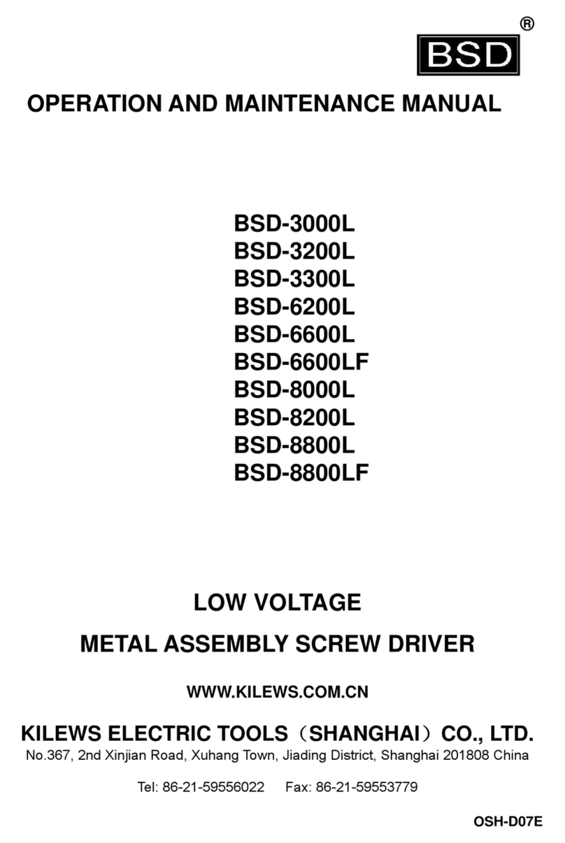 Kilews BSD-3000L Operation and maintenance manual
