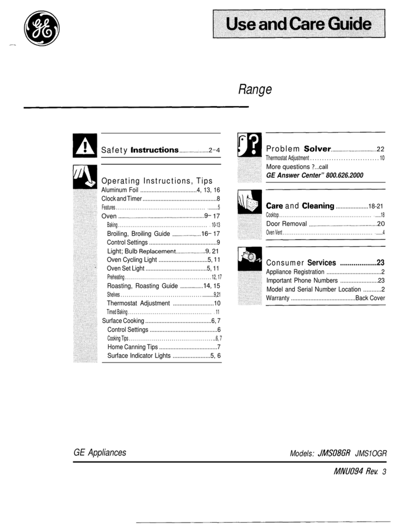 GE JMW8GR User manual