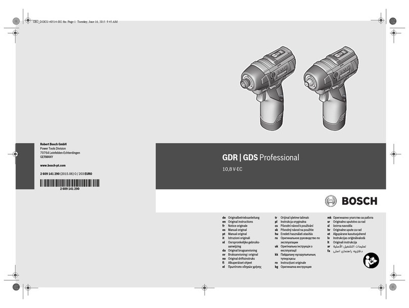 Bosch GDS 10 User manual