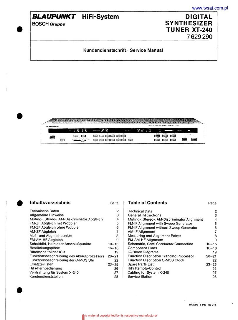 Blaupunkt XT-240 Service manual