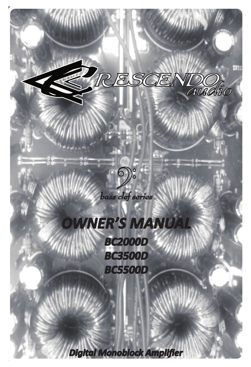 Crescendo audio BC2000D owner's manual