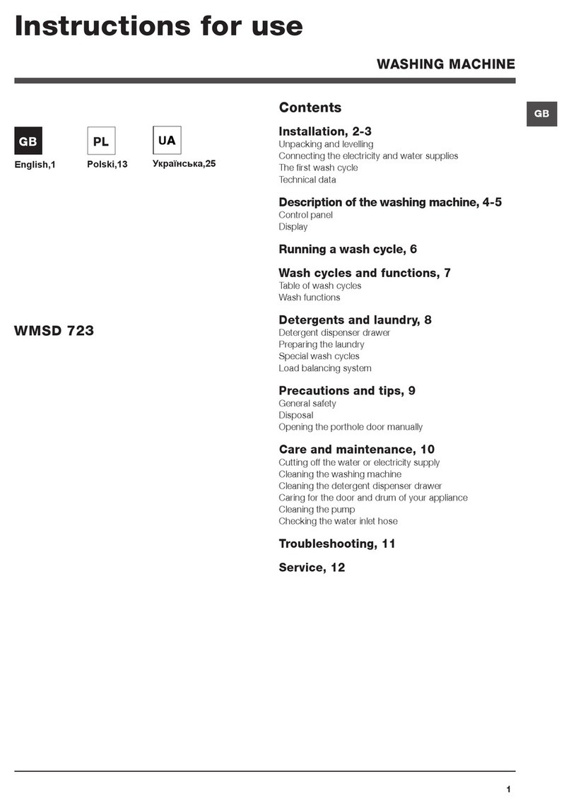 Hotpoint WMSD 723 Instructions for use