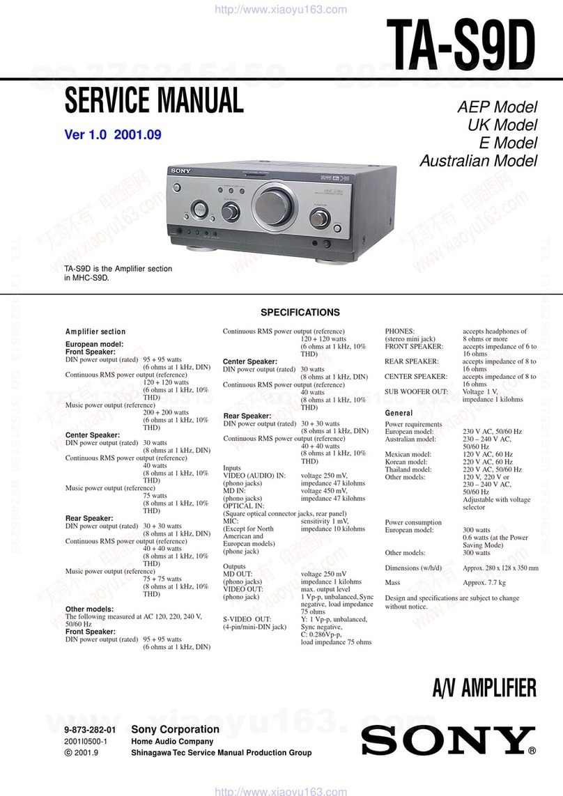 Sony TA-S9D User manual