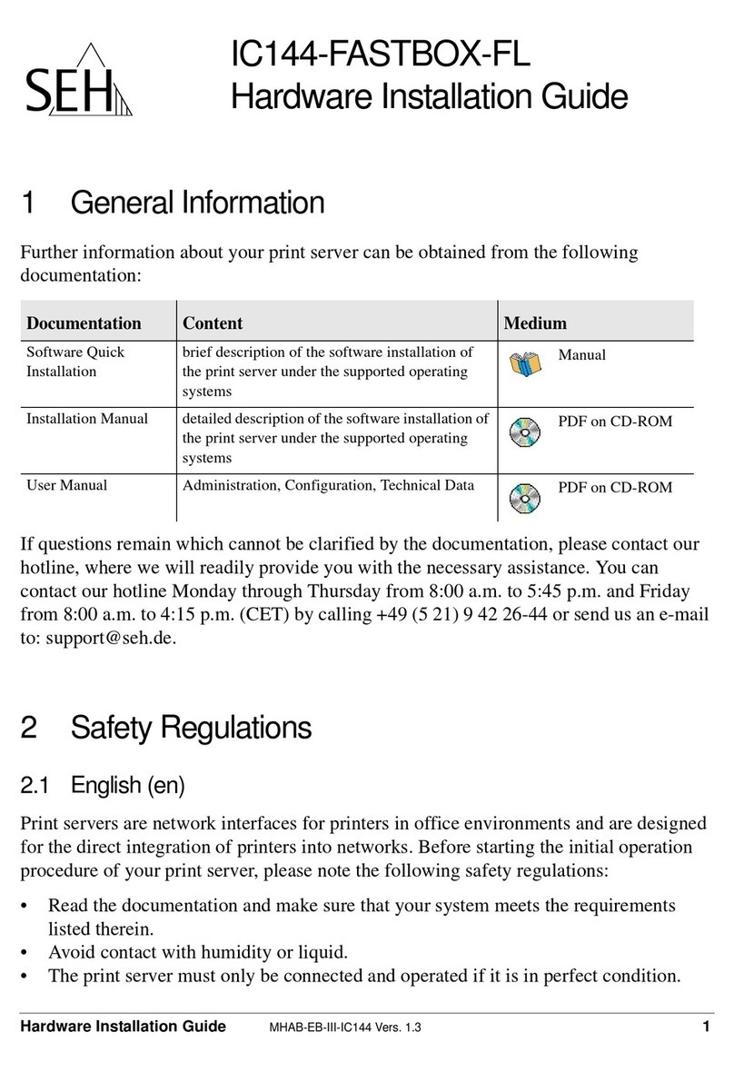SEH IC144-FASTBOX-FL Manual