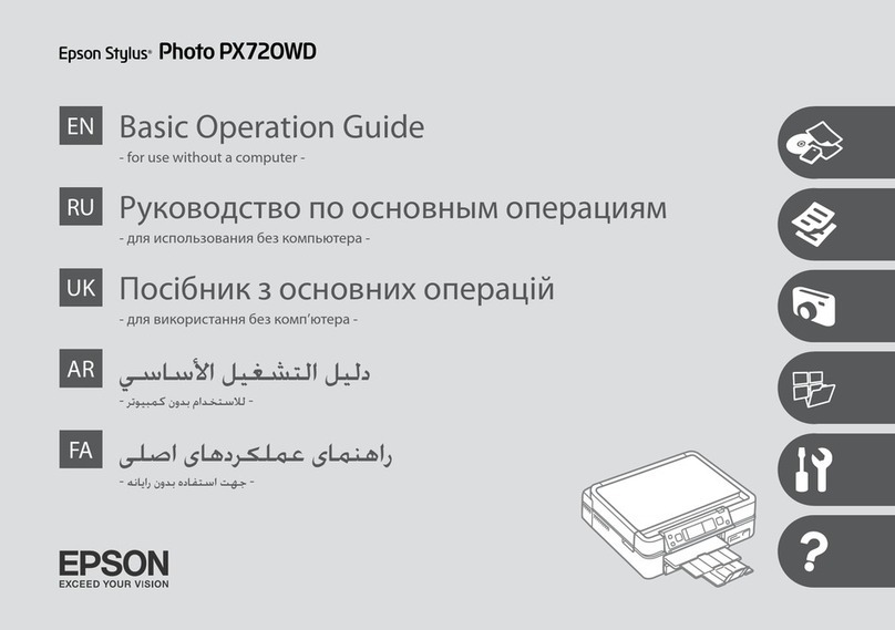 Epson Stylus Photo PX720WD Assembly instructions
