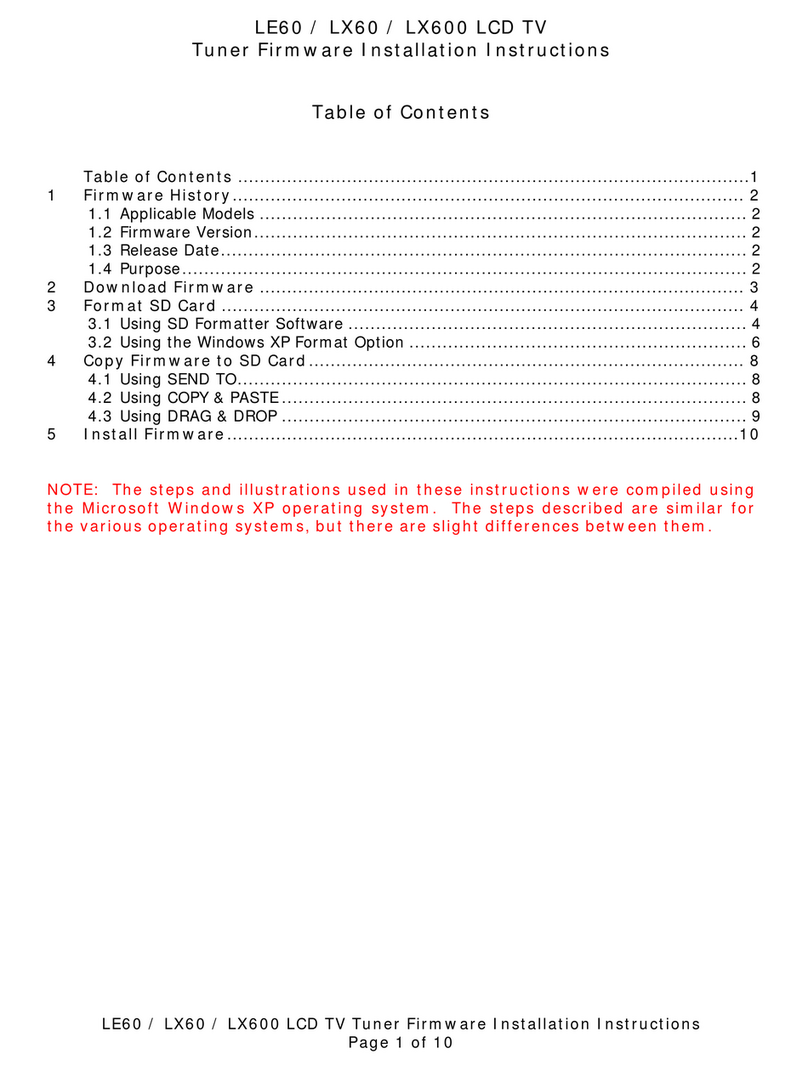 Panasonic LE60 User manual Panasonic LE60 User manual