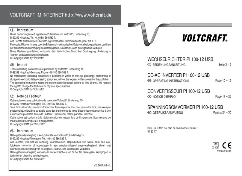 VOLTCRAFT PI 100-12 USB User manual