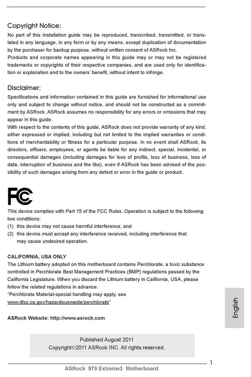 ASROCK 970 Extreme3 Quick installation guide