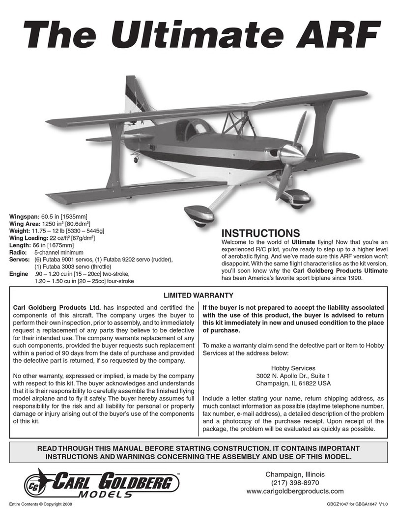 Carl Goldberg Models The Ultimate ARF instructions