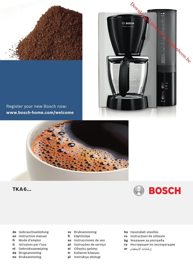 Bosch TKA?6 series User manual Bosch TKA?6 series User manual