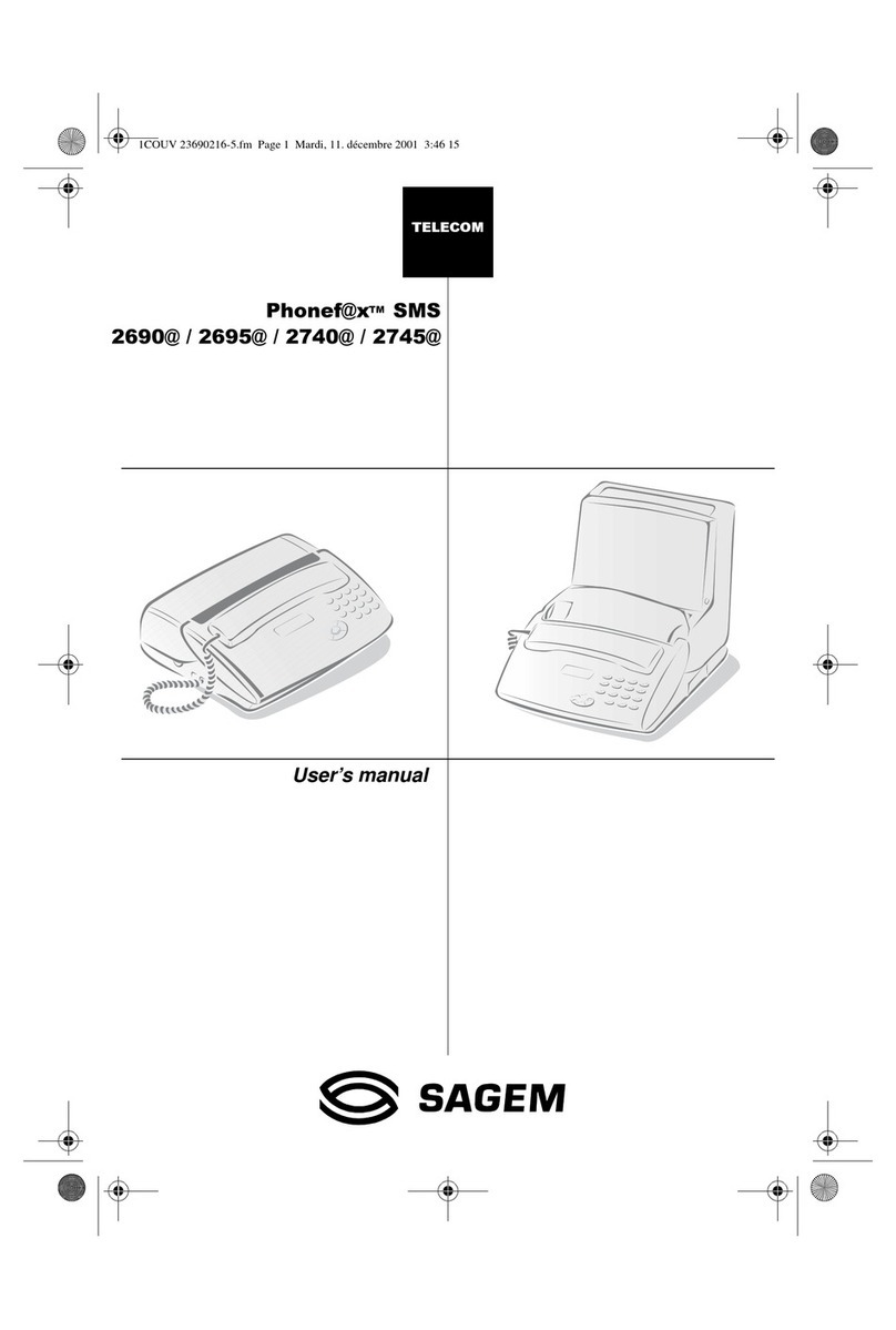 Sagem Phonefax SMS 2695 user manual