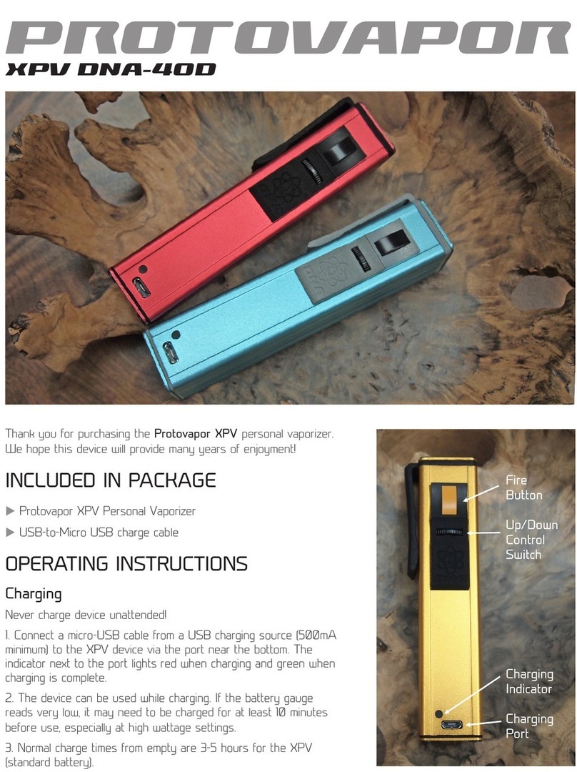 Protovapor XPV DNA-40D operating instructions