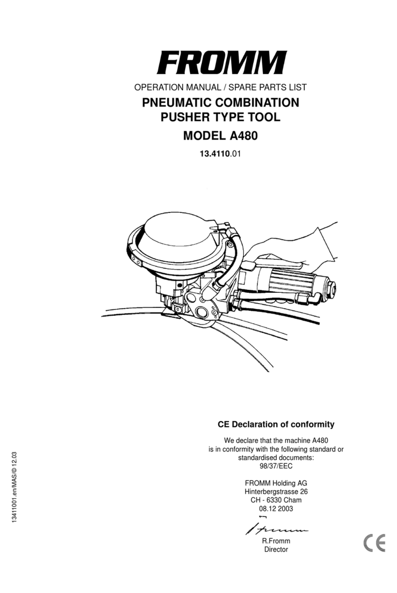 Fromm A480 Operation manual & spare parts list
