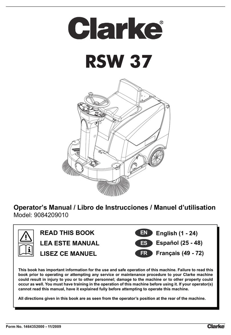 Clarke RSW 37 Operator's manual