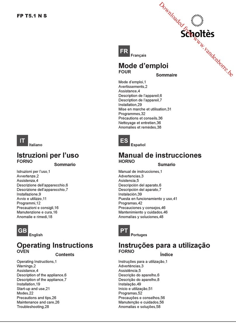 SCHOLTES FP T5.1 N S operating instructions