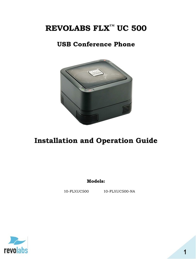 Revolabs FLX UC 500 Installation and operation guide Revolabs FLX UC 500 Installation and operation guide