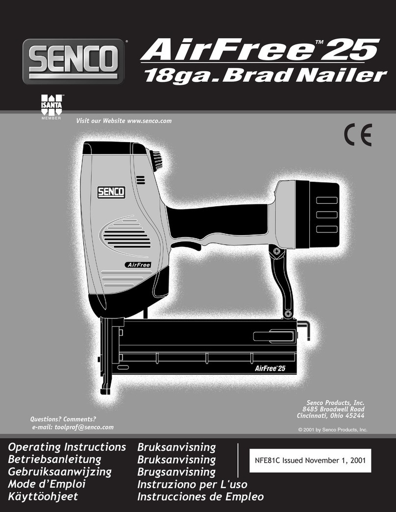 Senco AirFree 25 operating instructions