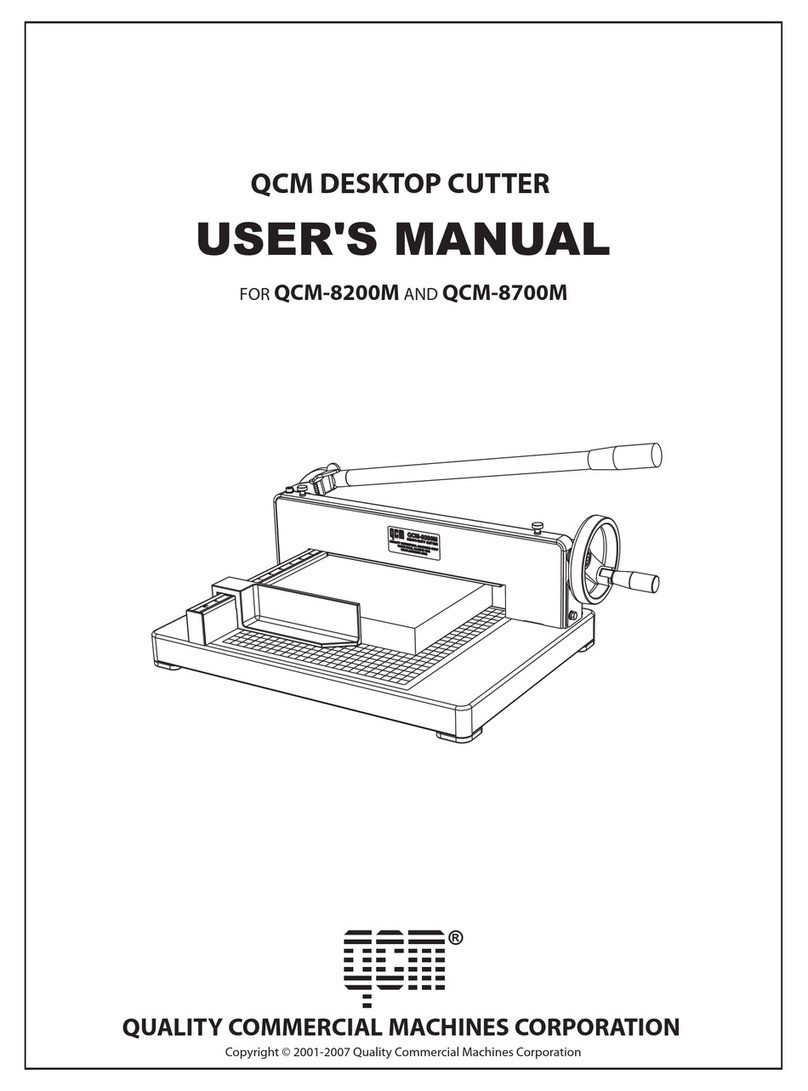 Quality Commercial Macines QCM-8200M user manual