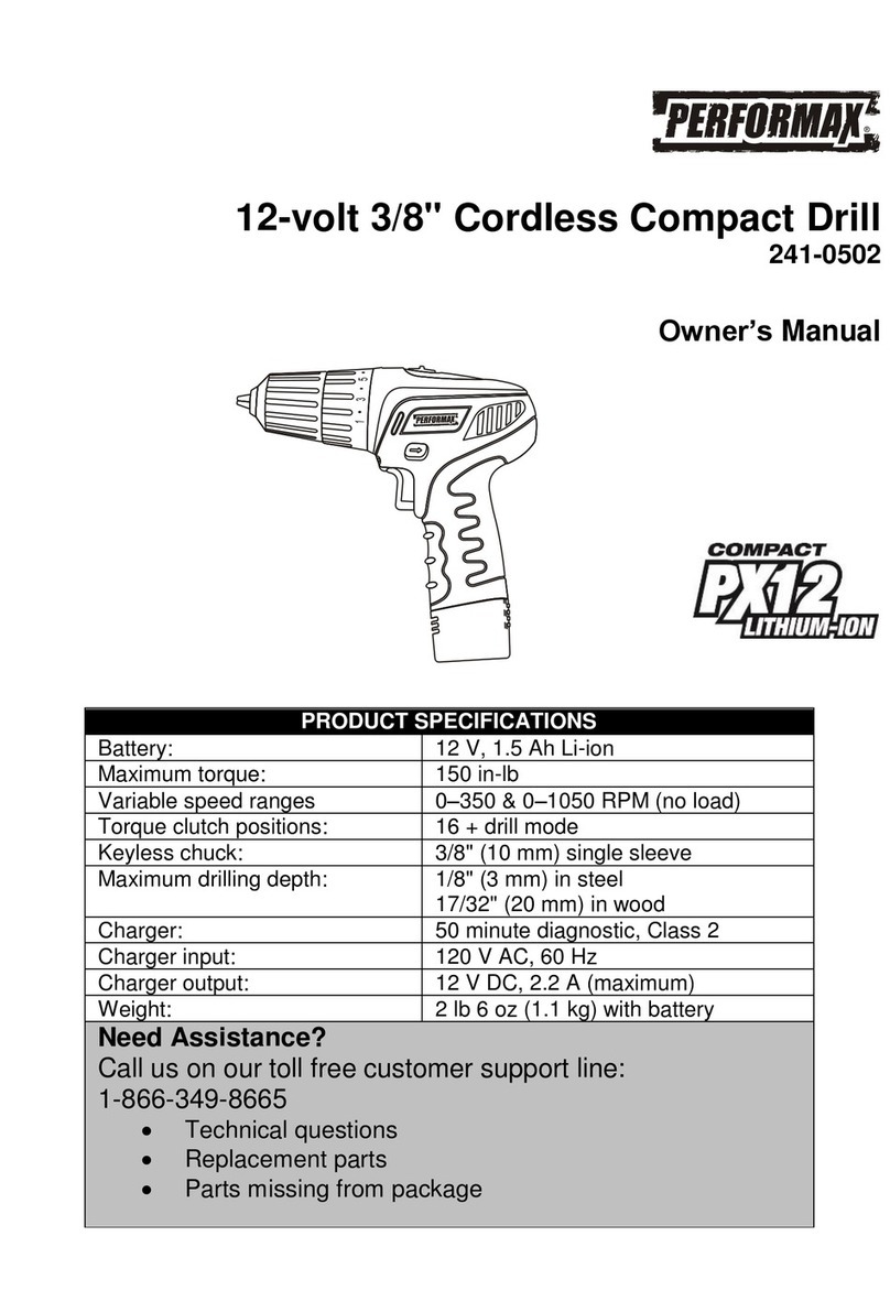 Performax 241-0502 User manual