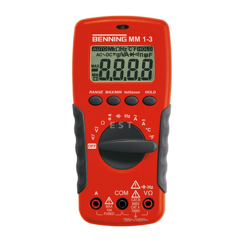 Benning MM 1-1 User manual Benning MM 1-1 User manual
