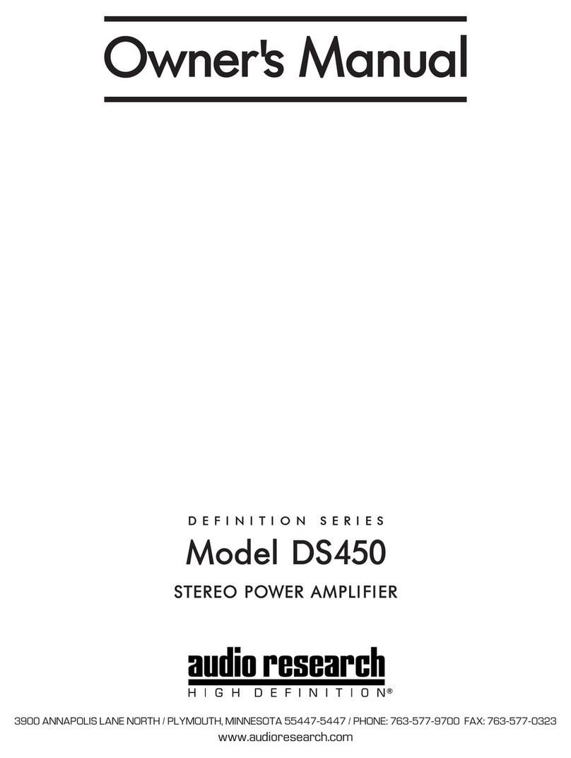 Audio Research DS450 owner's manual