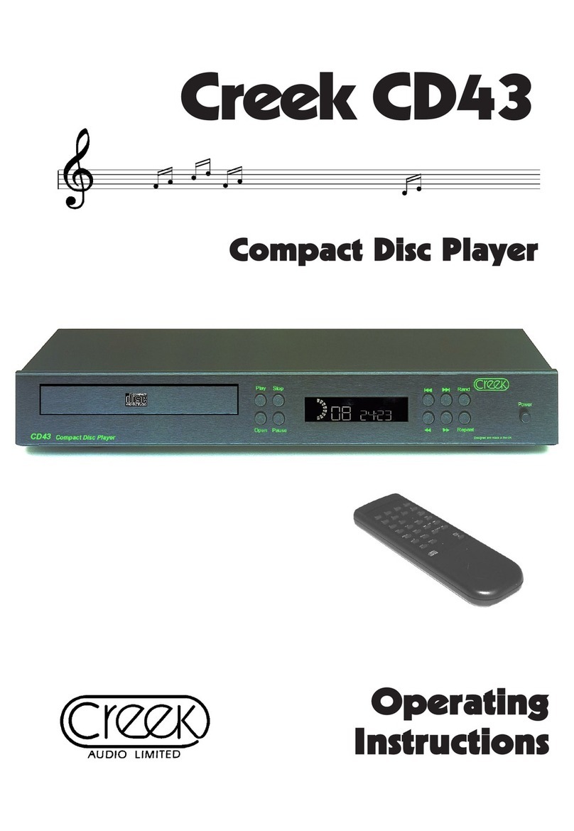 Creek Audio CD43 User manual