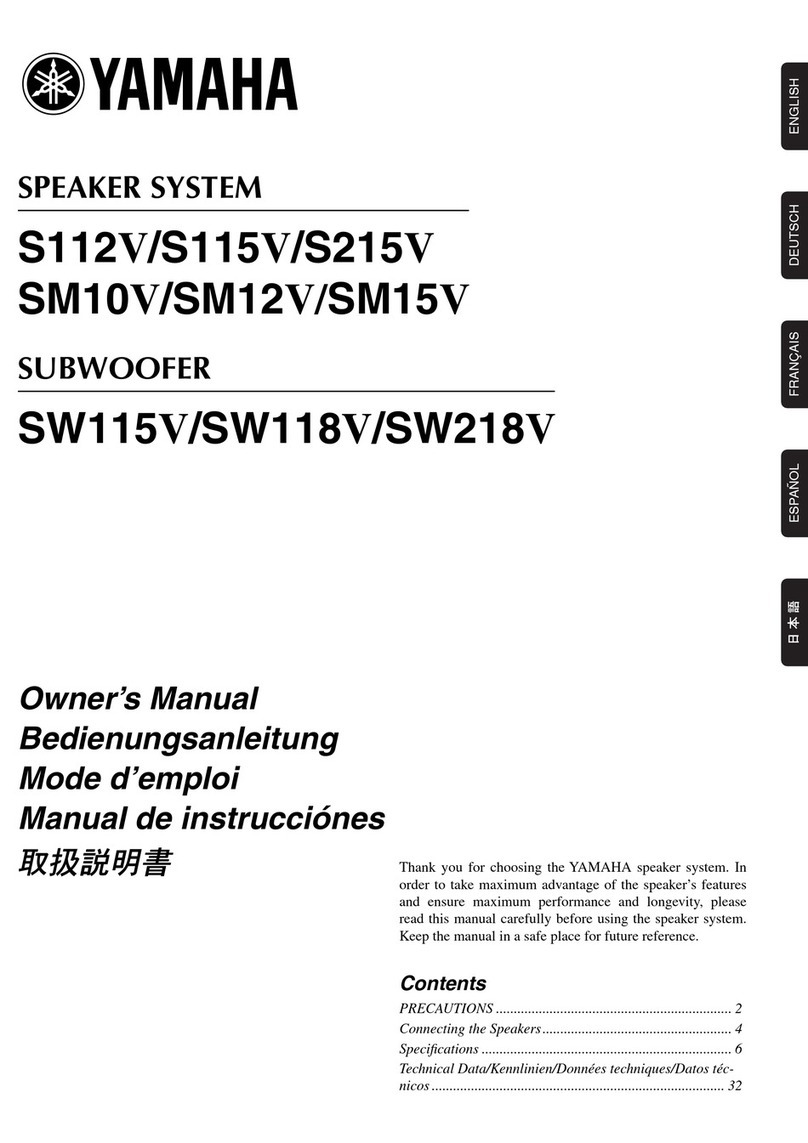 Yamaha S112V User manual Yamaha S112V User manual