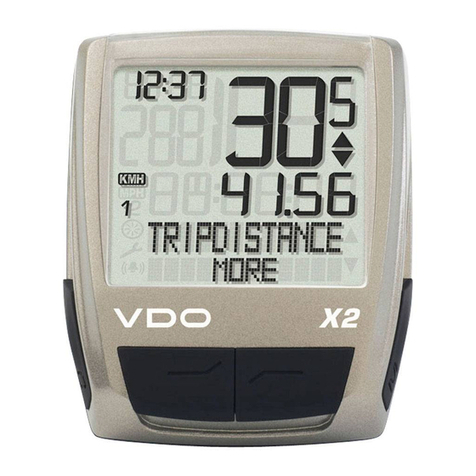 VDO Cyclecomputing X2 User manual