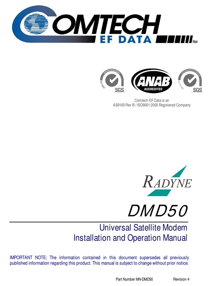 Radyne DMD50 User manual