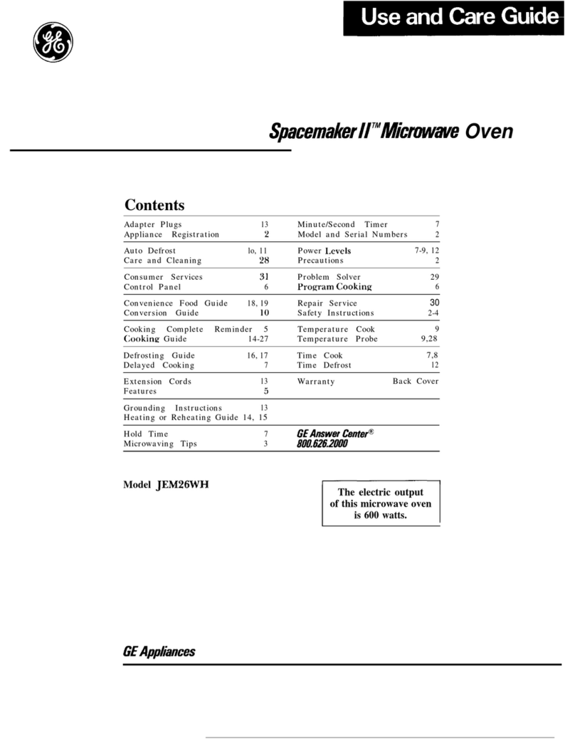 GE Spacemakerll JEM26WH User manual