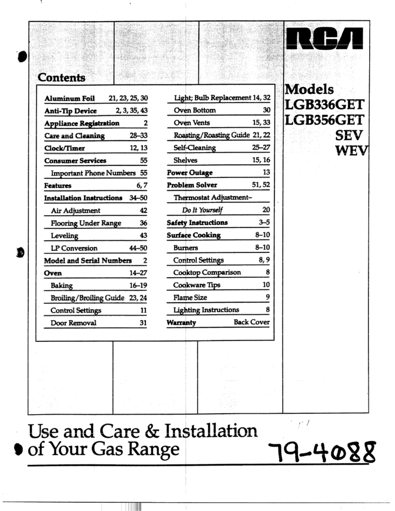 RCA LGB336GET Installation guide