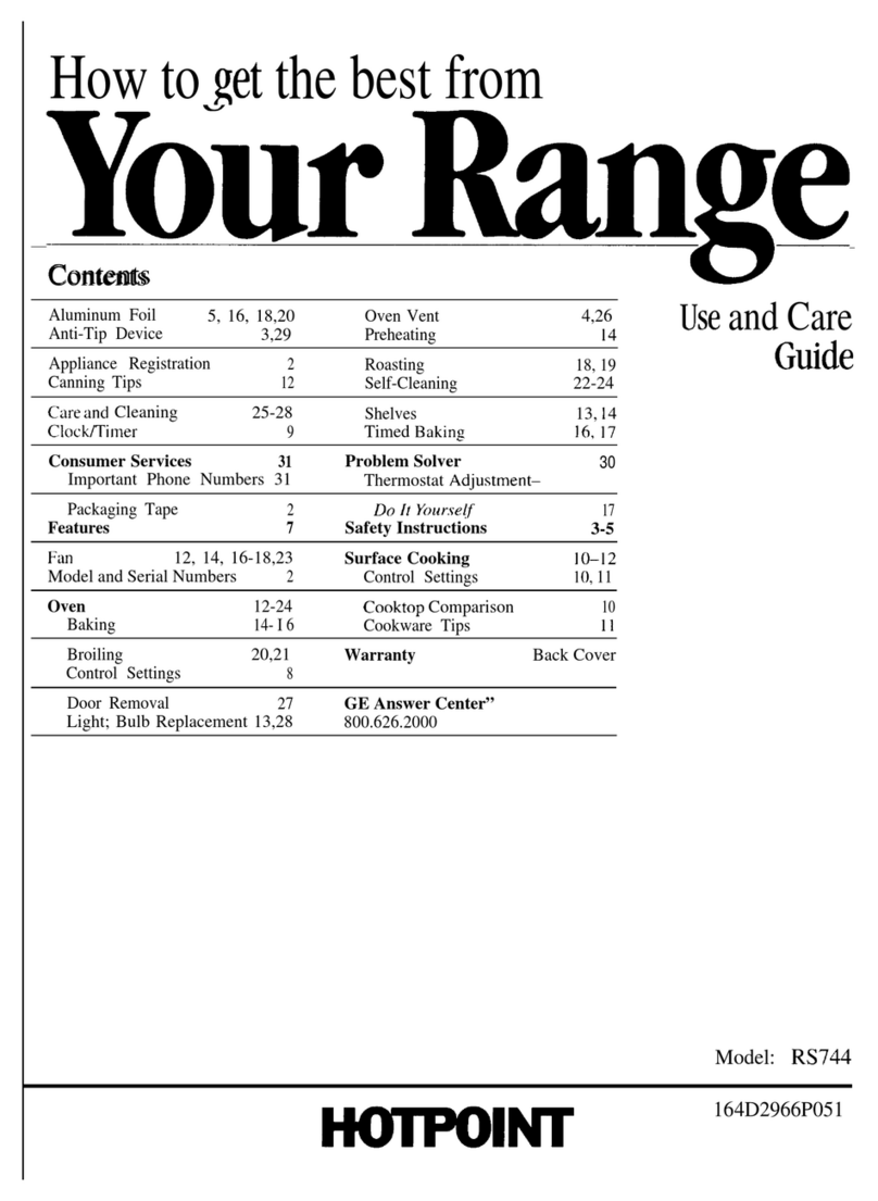 Hotpoint RS744 User manual Hotpoint RS744 User manual