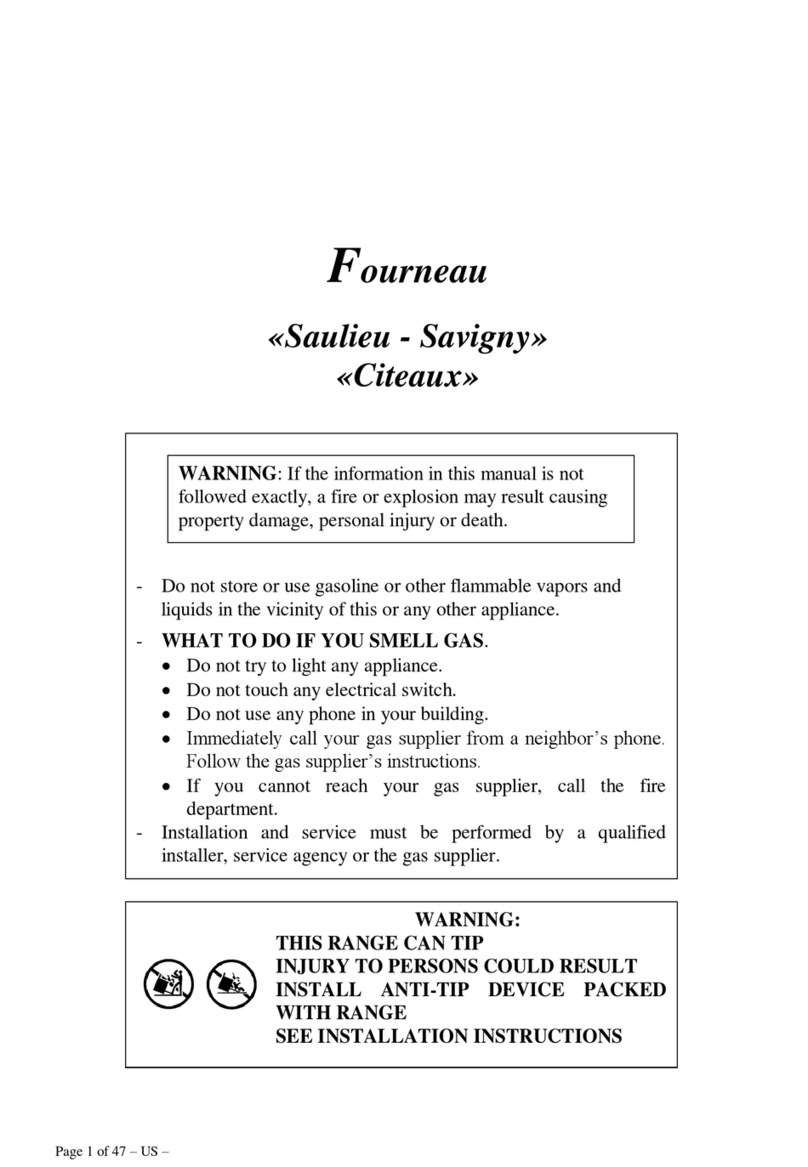 Lacanche SAULIEU manual Lacanche SAULIEU manual
