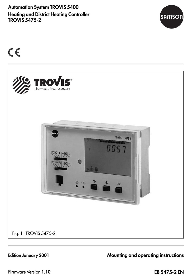 Samson Trovis 5475-2 Mounting and operating instructions