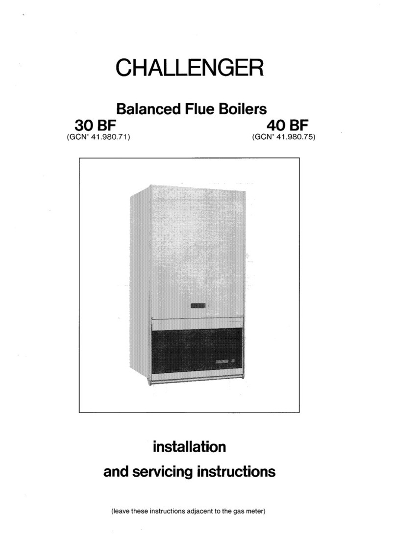 Chaffoteaux & Maury CHALLENGER 30 BF Installation and servicing instructions