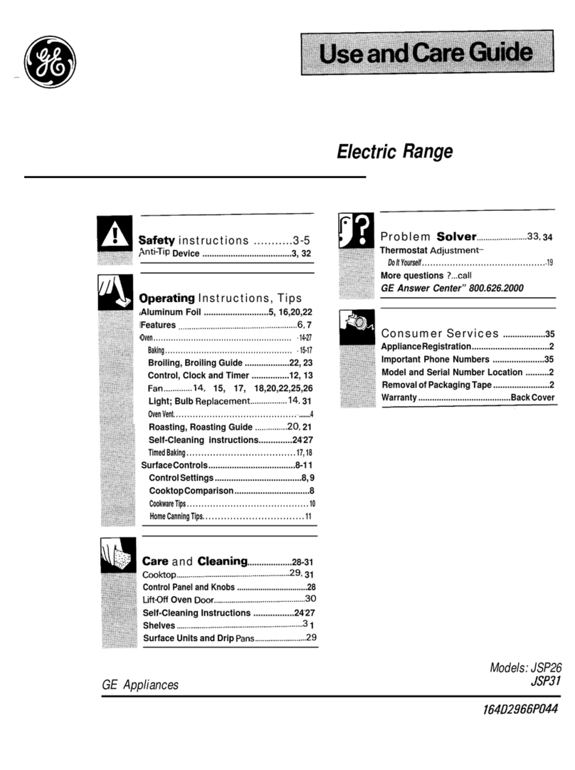 GE JSP26 User manual