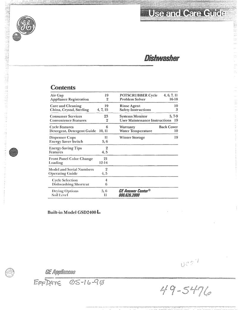 GE GSD2400L User manual