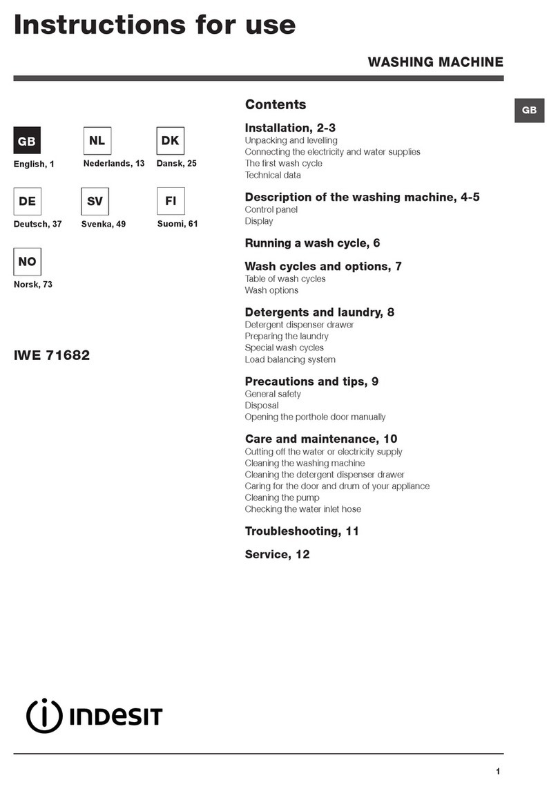 Indesit IWE 71682 Instructions for use