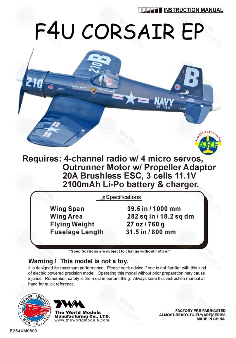 THE WORLD MODELS F4U CORSAIR EP User manual
