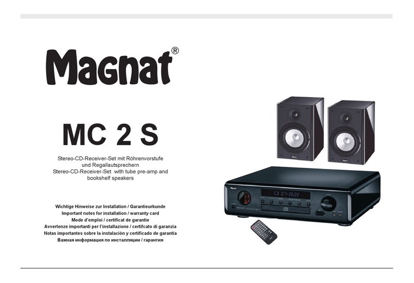 Magnat Audio MC 2 S Quick start guide