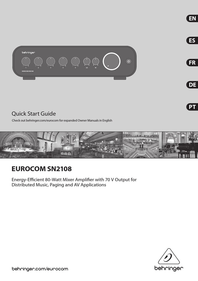 Behringer eurocom sn2108 User manual