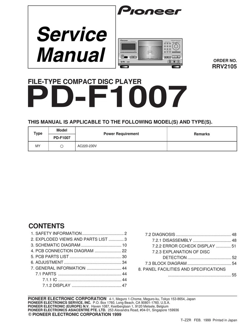 Pioneer PD-F1007 User manual