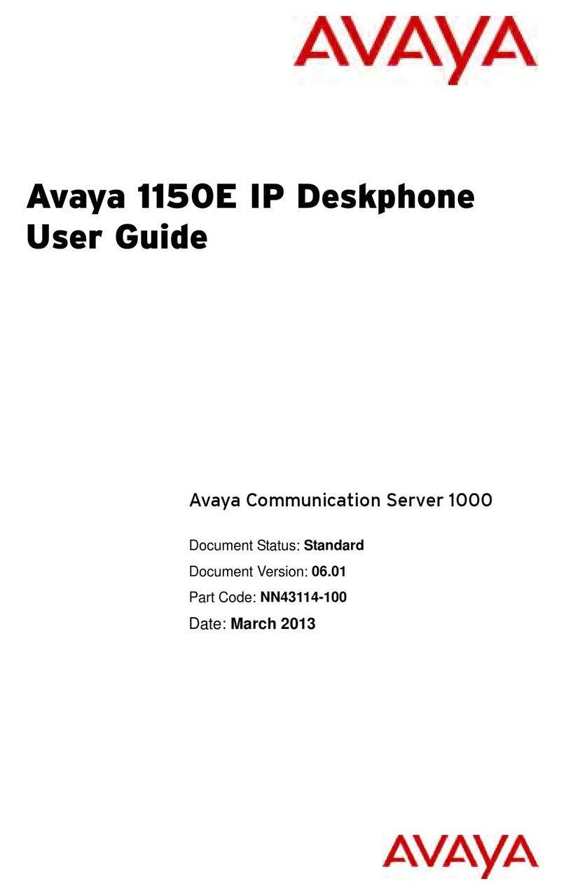 Avaya 1150E User manual